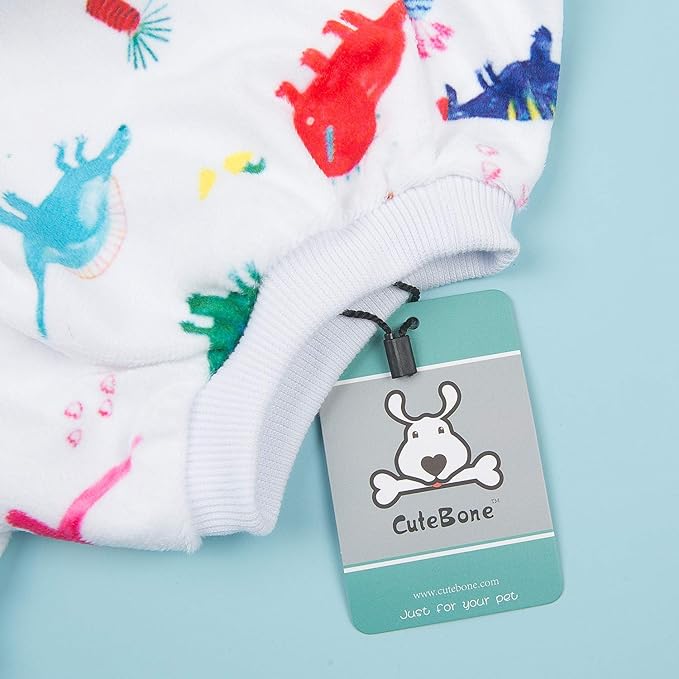 CuteBone Dog Halloween Pajamas Puppy Onesies Small Dogs Soft Pjs Coat Cat Apparel Comfy Pet Christmas Clothes Outfit Doggie Bodysuit P01XXL