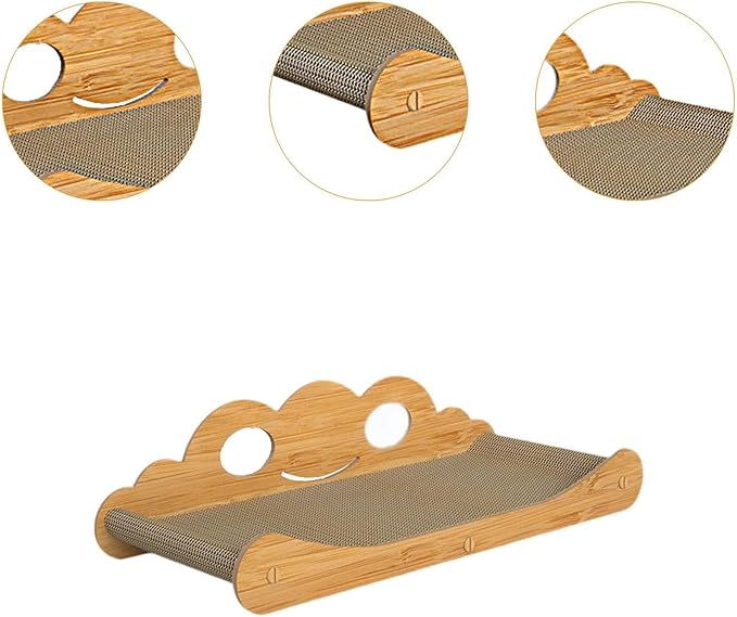 Corrugated Cardboard Cat Scratcher Couch Bed Cat Scratch Pad Luxury Pet Cat Lounge, L