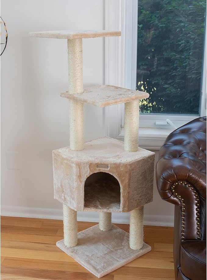 GP78480321 Cat Tree, 48-Inch, Beige