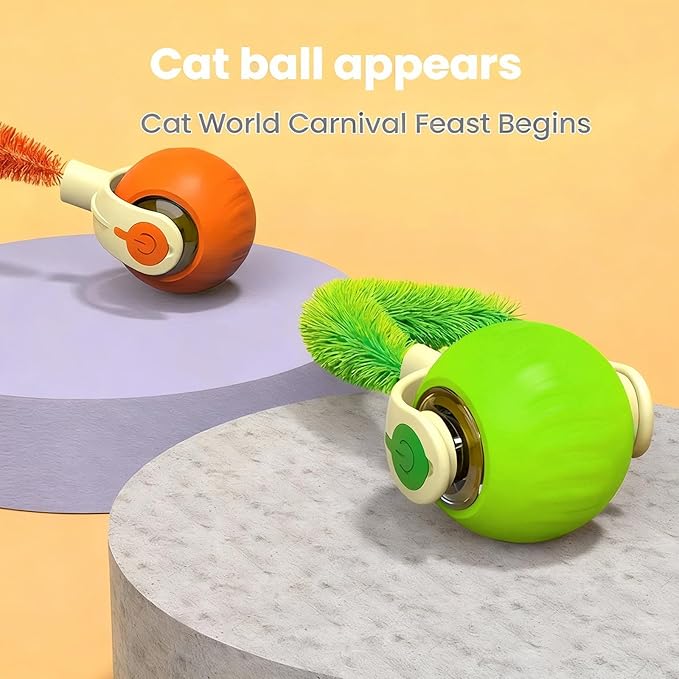 Interactive Cat Toys for Indoor Cats,Automatic Moving Kitten Toys,Cat Toys for Bored Indoor Adult Cats,Smart Rechargeable Cat Enrichment Toys for Small/Medium/Large Cats to Keep Them Busy, Cat Balls