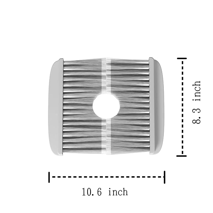 Pet Hair Removal Door Brush for Cats, Self-Cleaning Fur Catcher, Grey, Fits Cat Doors and Indoor Doorways