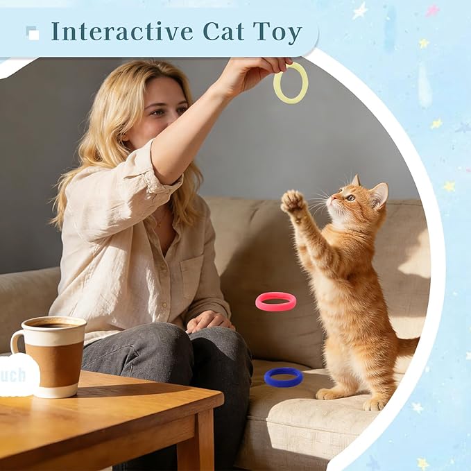 Andiker 24 PCS Cat Toy Set, Soft Cat Chew Toy with Good Elasticity Interactive Cat Toys to Kill Time and Keep Fit