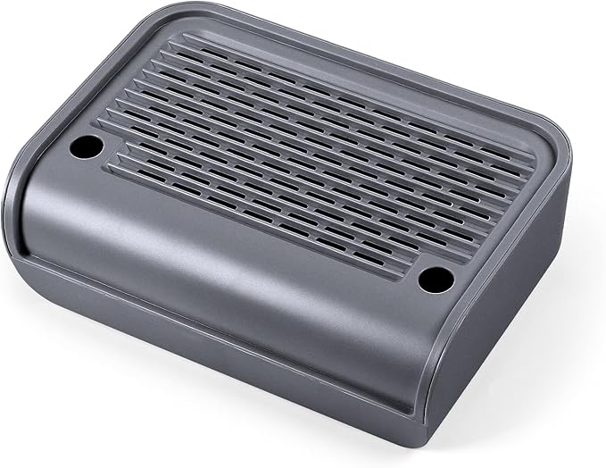 Bartuke Cat Litter Box Step, Cat Litter Ramp Mat with Filter Function for Self-Cleaning Litter Box, Easy to Clean, Cats Pedal Step Stool Ideal for Kitten & Elderly Cats (Dark Grey)