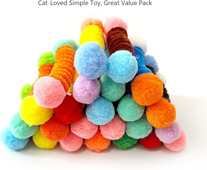 IUHKBH Fabric Cat Spring, 22 PCS Vibrant Spiral Cat Coil Interactive Cat Toys for All-Age Kitties Boredom Relief & Exercise