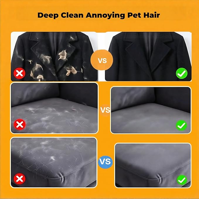 Pet Hair Removal Glove for Dogs & Cats, 5-Finger Electrostatic, Washable & Reusable Pet Hair Remover Tool, Works for Clothes, Couch, Carpet, Car Seat (1)
