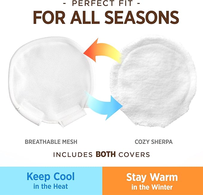 Deskside Dreamer - Cat Desk Perch, [+ Catnip Fish Toy], Comes with [2 Washable Fabrics]: Mesh and Plush, 360° Rotating & Height Adjustable [White]. Max Weight 35LBS