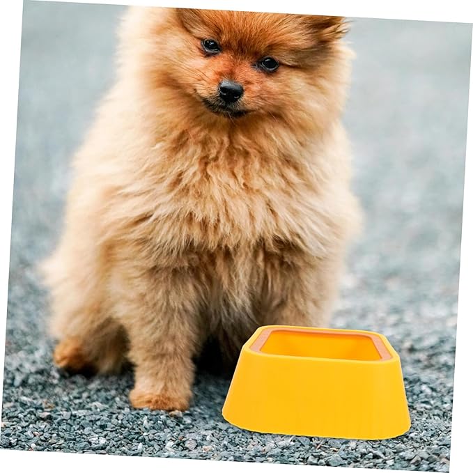 POPETPOP Innovative Floating Cat Dog Water Bowl No Spill Sturdy Plastic Dry-Mouth Cat Feeder Pet Accessory