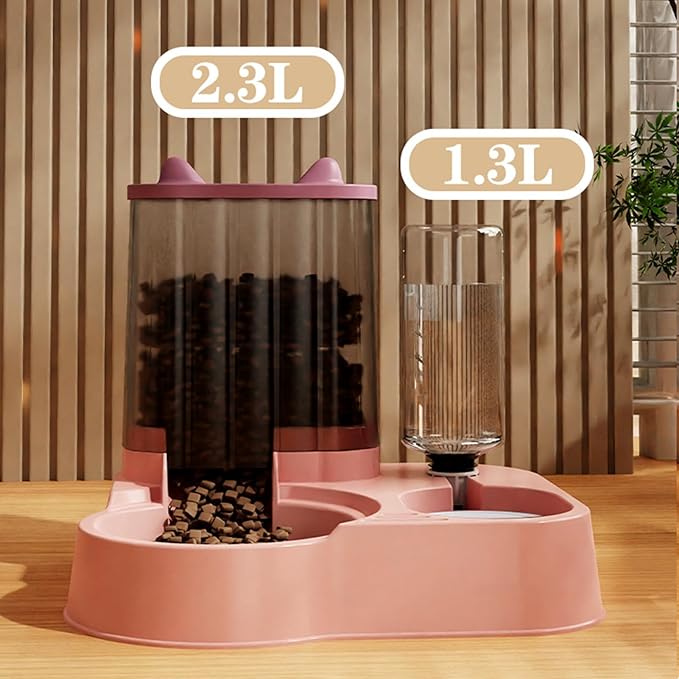 Automatic Cat Feeder,Cat Water Dispenser Food Pet Feeder | Large Capacity Fod Storage Container, Automatic Dog Food Bowl, Pet Supplies