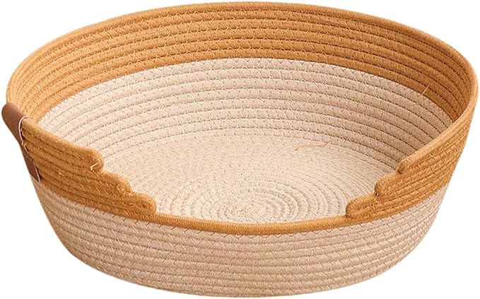 Cat Bed Basket, Comfortable Lounge Bed, Grinding Claws, Scratching Resistant Cat Scratcher Rest Nest for Indoor Cats, L
