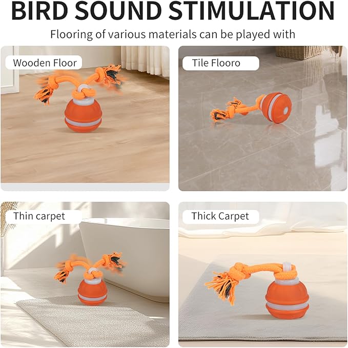 Interactive Dog Cat Toys Dog Ball,Automatic Rolling and Bouncing Moving Dog Toy,Squeaky Rolling Balls with Flashing Light,USB Rechargeable Chew Toys for Puppy Small Dogs, Pet Ball to Keep Them Busy
