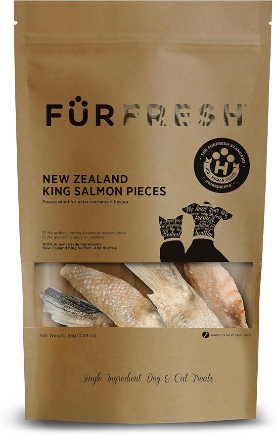 King Salmon Freeze Dried Dog & Cat Healthy Treats Single Ingredient 2.29oz