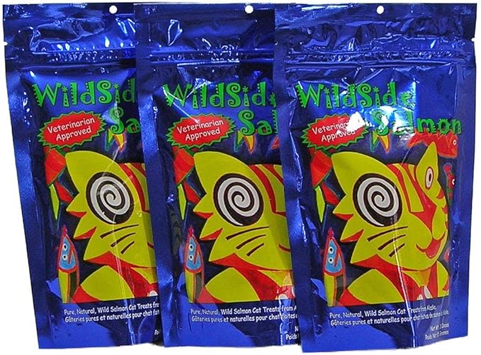 100% Wild Alaskan Salmon Freeze Dried Cat Treats - Healthy Training Treat - 3oz (3 Pack)