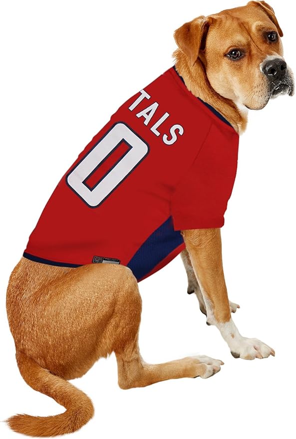 Pets First NHL Pet Jersey - Washington Capitals Dog Jersey, XX-Large. A Premium Big Jersey for Dogs & Cats to Look just Like The Real Hockey Player, Red, XX-Large Pet Jersey Licensed by The NHL