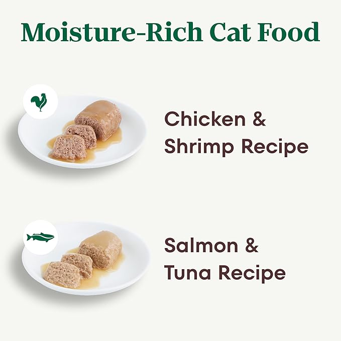 Nutro Wet Cat Food Pate Multipack: Variety Pack, Salmon & Tuna Recipe, Chicken & Shrimp Recipe, 2.64 oz. Trays (12 Count, Pack of 2)