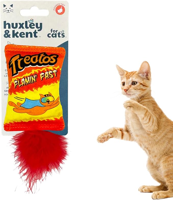 Huxley & Kent Plush Cat Toy - Interactive Catnip Toy for Cats & Kittens - Soft with Crinkle & Catnip - Fun Indoor Play - Treatos Snacks