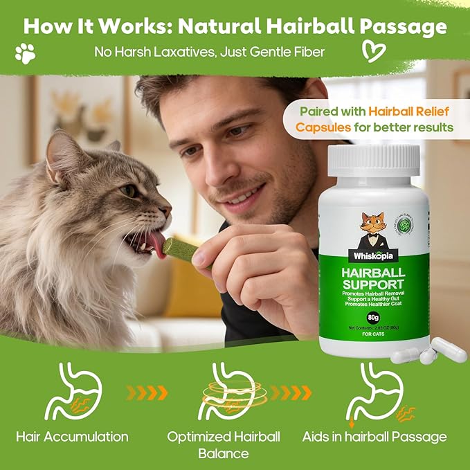3.53oz Cat Grass Sticks for Indoor Cats Freeze-Dried Cat Grass Teething Treats for Hairball Control, Gut Health & Dental Care Natural Chicken Kitten Crunchy Training Snacks