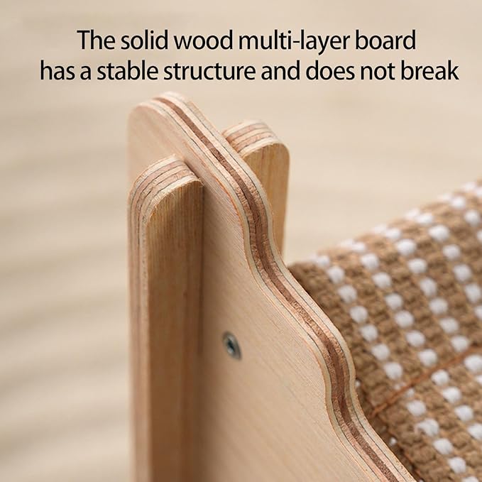 Layer Cats Sisal Pad Wood Construction Indoor Scratcher Tree House for Rest Furniture Protections Wooden Bed with Post