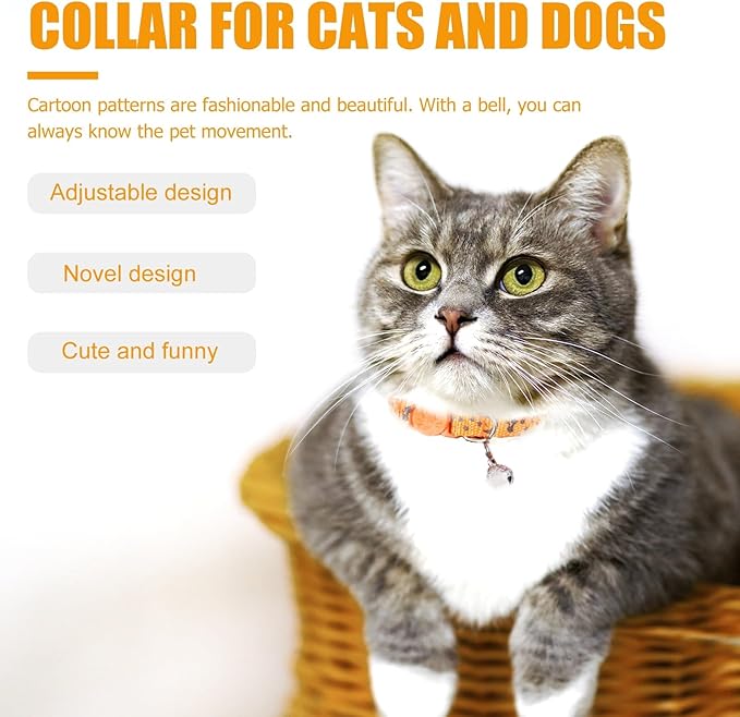 2 Pcs Cat Collars for Boy Cats with Kitten Neckwear Breakaway,Kitten Collar,Cat Collar Breakaway