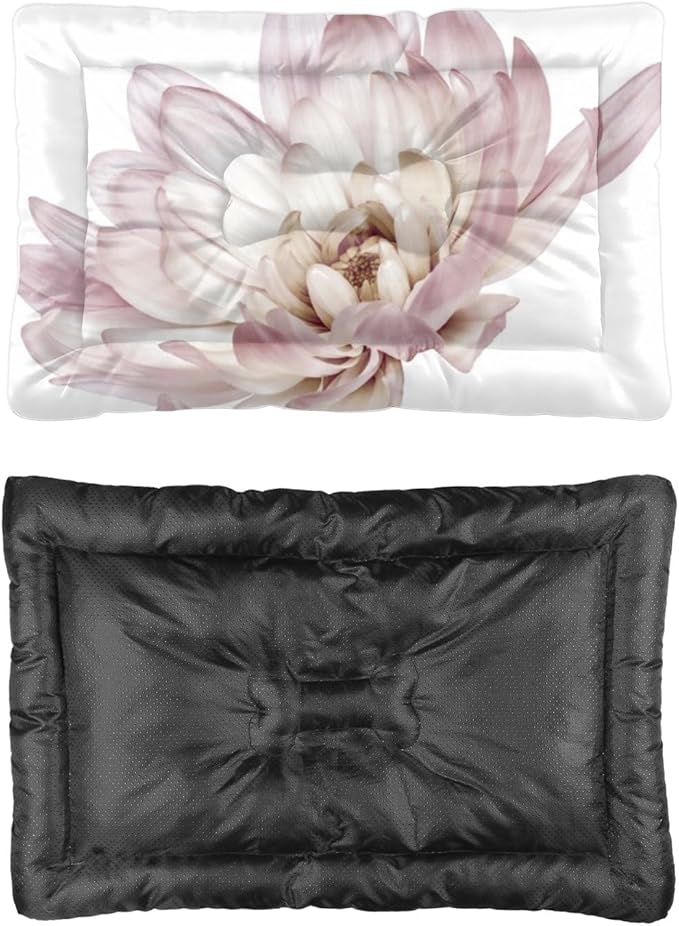 Light Purple Chrysanthemums Dogs Bed Cat Calming Beds Backseat Dog Bed Beautiful Fresh Blooms Cozy Non- Slip Bottom Furniture for Dogs Multi- Scenario, Multi- Model Cat Beds Gift Printed Pet