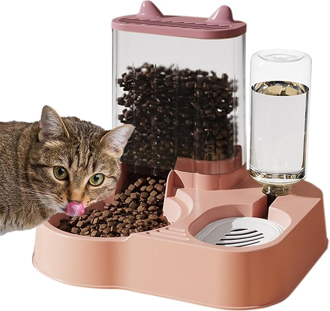 Automatic Cat Feeder,Cat Water Dispenser Food Pet Feeder | Large Capacity Fod Storage Container, Automatic Dog Food Bowl, Pet Supplies