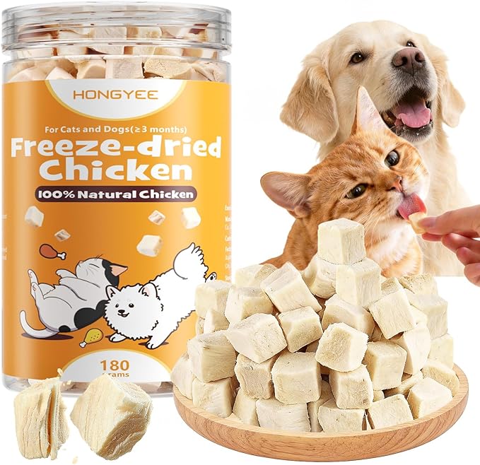 180g Pet Chicken Freeze-Dried Treats, Cat Snacks, 100% Natural High-Protein, Suitable for Both Cats and Dogs