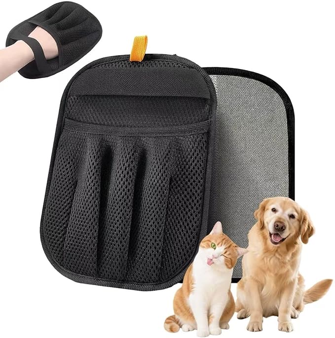 Pet Hair Removal Glove for Cats & Dogs Reusable Electrostatic Pet Hair Remover Glove for Clothing, Couch, Carpet, Furniture, Great Alternative to Pet Lint Roller