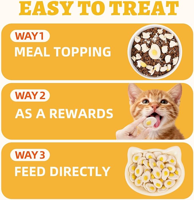 Wellix Freeze-Dried Treats for Dogs and Cats - Chicken Flavor Healthy Cat Treats 2.65oz, Mini Sunny Bites for Cat & Small Dog - Training Cat Treats for Indoor Cats - Supports Immunity&Gut Healthy