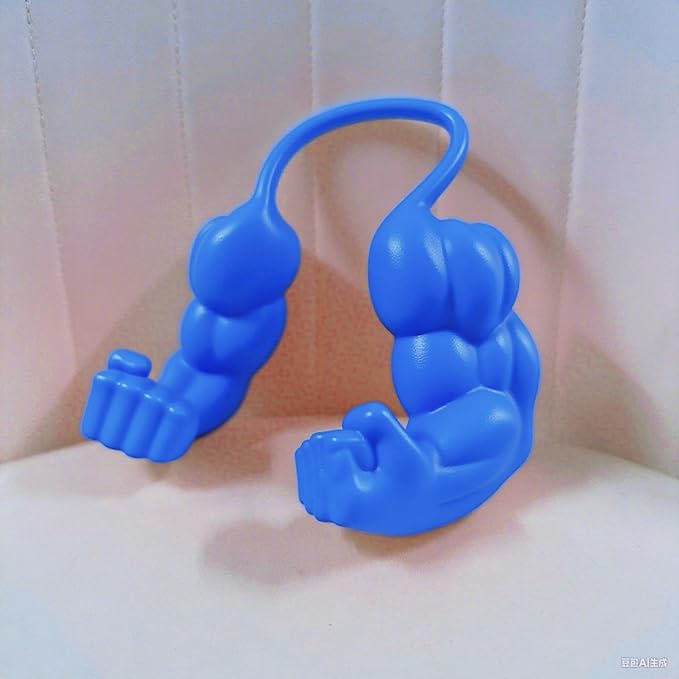Cat Arms Muscle Arms for Cats Neck Funny 3D Printed Arm Cosplay Accessories (Blue)