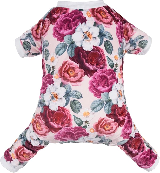 CuteBone Dog Pajamas Flower Puppy Clothes Soft Pjs Birthday Outfit Girl P178S Small