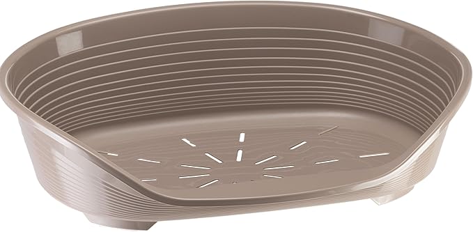 Ferplast Cat Bed, Plastic Dog Bed Extra Large, Ventilation Holes and Non-Slip Rubber Feet for Added Stability 111 x 80,5 x h. 33,5 cm. White