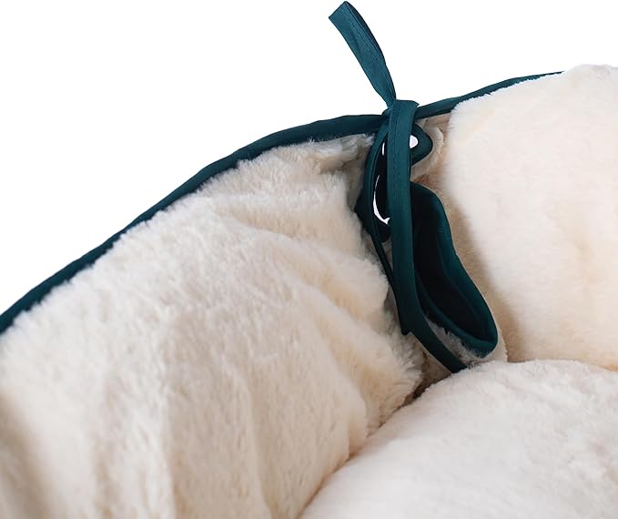 Armarkat Model D04HML/MB-L Large Laurel Green & Ivory Pet Bed and Mat, 42"L x 29"W x 8"H, flat as mat: 51" x 40"