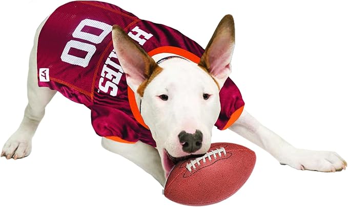 Pets First NCAA College Virginia Tech Hokies Mesh Jersey for DOGS & CATS, X-Small.Licensed Dog Jersey with your Favorite Football/Basketball College Team