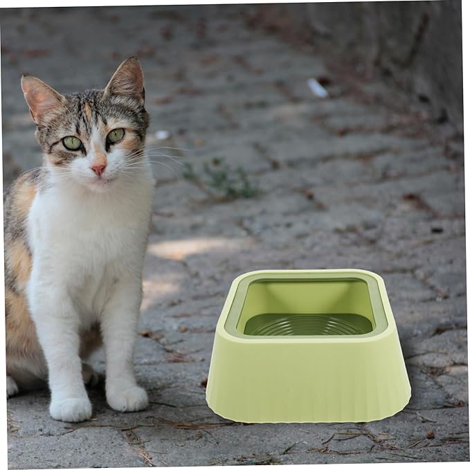 POPETPOP Pet Floating Water Bowl for Dogs Cats Spill Design Plastic Keeps Area Tidy Encourages Hydration for Small Dogs and Cats