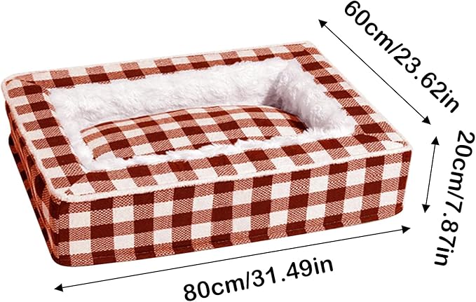 Washable Dog Bed,Soft Pet Calming Sleeping Nest Furniture | Pet Bed for Puppy and Kitten with Anti-Slip Bottom,for Living Room Crate Interior Bedroom Home
