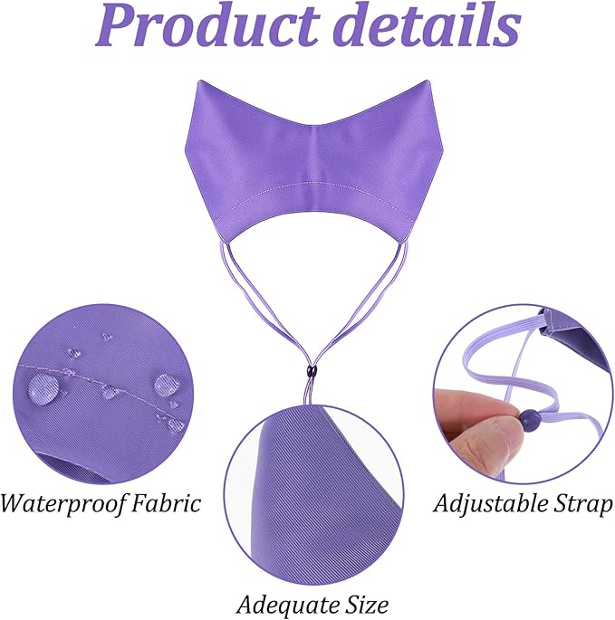 Cat Ear Covers for Bath, Dog Ear Covers for Bath Adjustable Pet Shower Cap Shower Caps Waterproof Small Dog Cat Pet Bathing Drops Guard Grooming Accessories for Kitten Puppy Small Pets Protector
