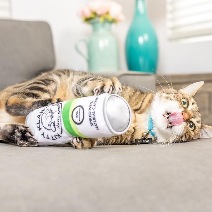 Huxley & Kent Kicker Cat Toy | Kitty Klaw Licks & Lime | Large Strong Catnip Filled Crinkle Cat Toy | Plush and Burlap Toy Promotes Natural Hunting Instinct | Kittybelles