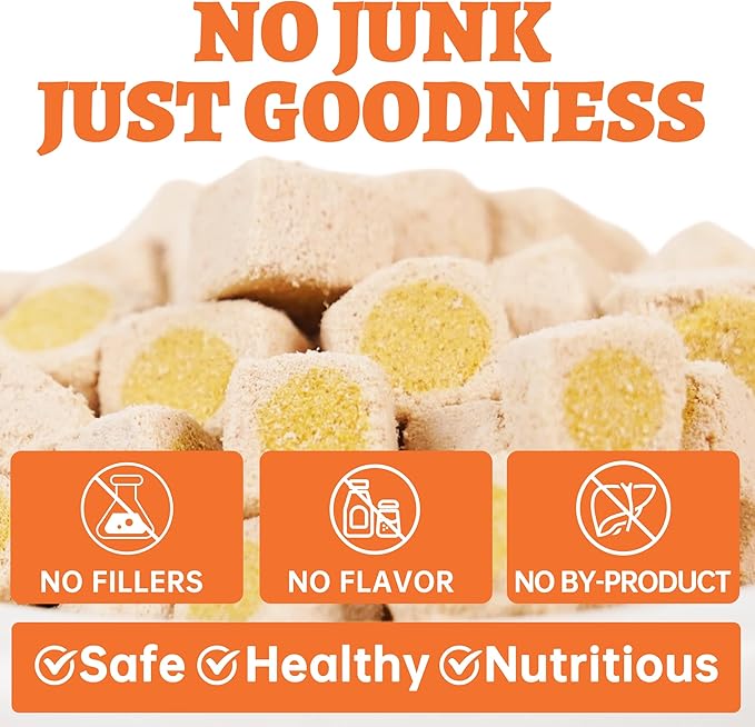Wellix Freeze-Dried Treats for Dogs and Cats - Salmon Oil Cat Treats for Skin&Coat Health - Crunchy Healthy Kittens Snacks for Indoor Training - Chicken&Fish Oil Flavor 3.53oz