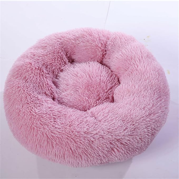 Thereisno Soft Handmade Pet Bed for Cat or Small Dog Detachable Round Bed for Fall Winter Indoor Sleeping Furniture Cat Bed