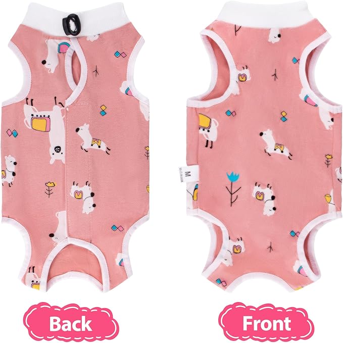 2 PCS Cat Recovery Suit Female Cat Onesie for Cats After Surgery Spay Abdominal Wounds, Kitten Recovery Suit Female Breathable E-Collar Alternative Kitten Onesie Anti Licking Large