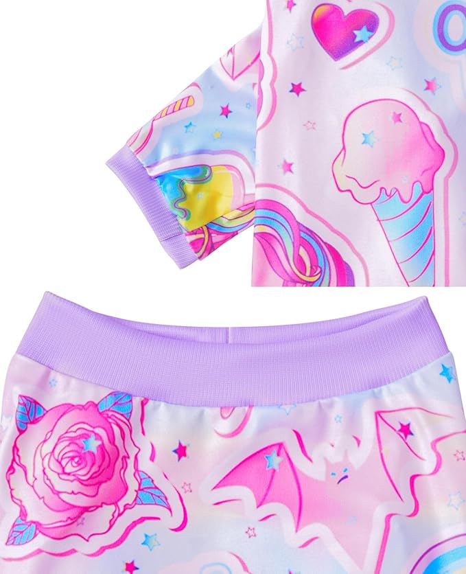 Dog Cute Blue Unicorn T Shirts Doughnut Pattern Printed Pet Shirt Softable Pajamas for Large Dog (XL,Unicorn)
