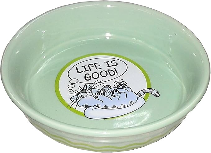 FixtureDisplays® 6x6x1.2" Ceramic Pet Bowl Highend Dog Cat Bowl Porcelain Dog Cat Feeder Puppy Bowl 12259-NF