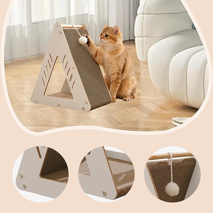 Cat Scratcher Bed Furniture Protector Wear Resistant Cozy Rest and Play Scratch Pad Pet Supplies for Playing Kitty Scratching, Cat Scratcher