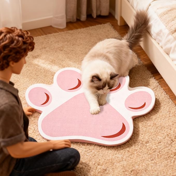 Cat Wall Scratcher | Self-Adhesive Flexible Funny - Cat Scratch Pad Cute Wall Decor | for Climbing Indoor Pet Couch Bed Carpet Door Floor Home Decor Protection