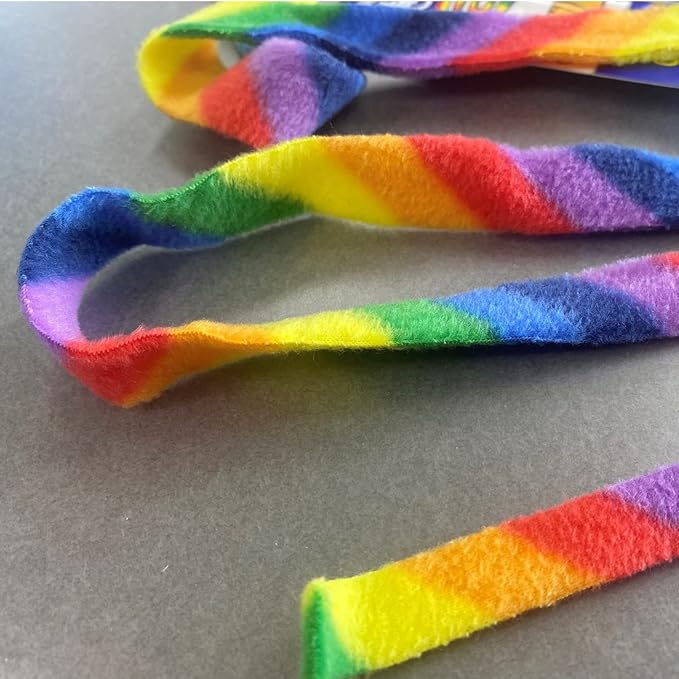 Cat Dancer Products Rainbow Cat Wand Charmer, Safe Teaser Wand for Indoor Cats & Kittens, Flexible Exercise Toy Made of Multicolor Fabric Ribbon, For Medium Breeds