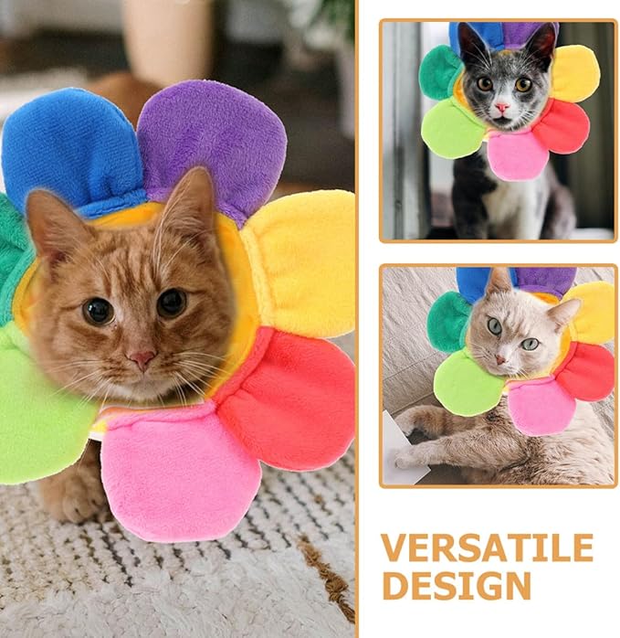 Sunflower Cat Headdress 2pcs Set Decorative Pet Hat Floral Costume Summer Puppy Hat Household Cat Party Apparel