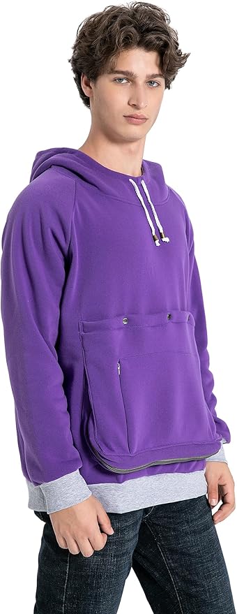 LINYUCHEN Cat Dog Carrier Hoodies – Puppy Kitten Carrying Sweatshirt Large Pet Pocket Pullover Top – Unisex Kangaroo Hoodies