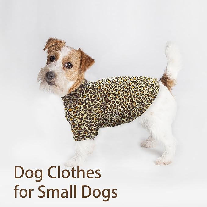 Sphynx Cat Sweater Leopard Hairless Cat Clothes Sweater Shirt Soft Warm Long Sleeves Pullover Pet Clothes Pajamas Dog Cloth for Small Dogs Jumpsuit Pet Sweaters (Leopard, Small)