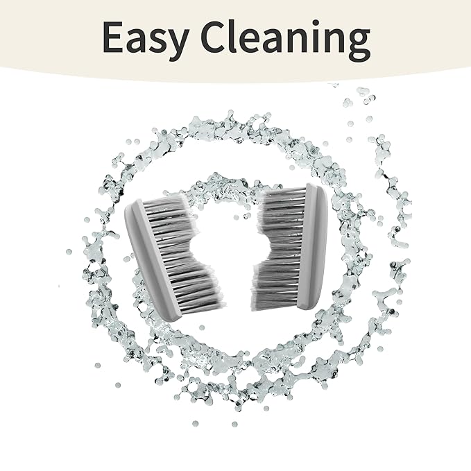 Pet Hair Removal Door Brush for Cats, Self-Cleaning Fur Catcher, Grey, Fits Cat Doors and Indoor Doorways