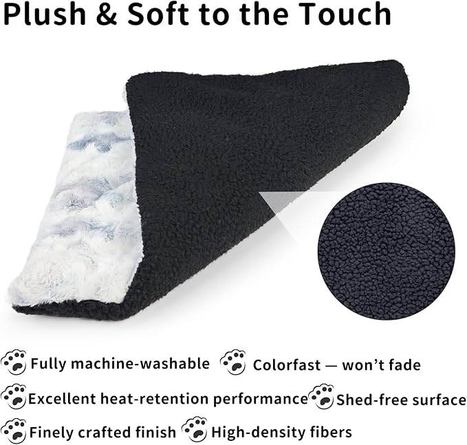 Self-Warming Cat Bed Pad 30x20 inches Self-Heating Cat Bed Mat Thermal Blanket for Indoor Cats & Dogs