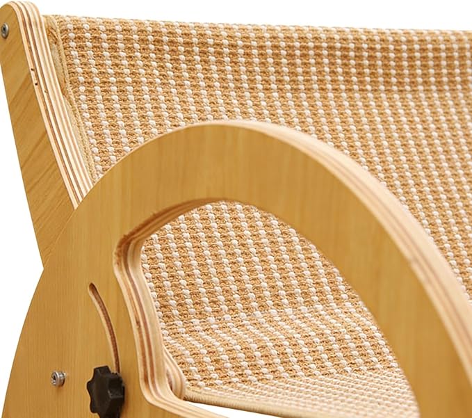 Cat Scratcher Sofa, Adjustable Backrest with Wooden Frame, 43.5x43x27cm, Wooden Cat Scratching Bed, Kitten Scratching Sofa, Furniture and Floor Protection Design, for Indoor Kittens and Cats